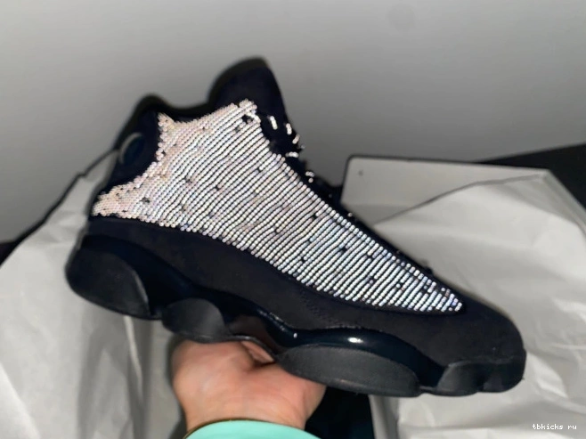 Cheap TB Black Air Retro Jordan 414571-011 13 Cat 0814